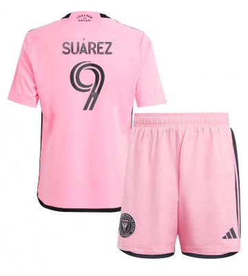 Inter Miami Luis Suarez #9 Hemmakläder Barn 2024-25 Kortärmad (+ Korta byxor)